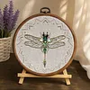 Dragonfly Bead Embroidery Kit &ndash; 15x15cm DIY Cross Stitch Set tapestrymarket