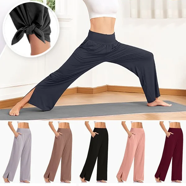 Women's Wide Leg Casual Loose Yoga Sweatpants Home Comfort Pajama Pants With Pockets