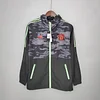 2021/2022 Manchester United Jersey Windbreaker Black And Grey Camouflage