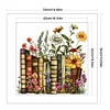 Books And Flowers-18CT Stamped Cross Stitch 50*50cm/19.69*19.69in