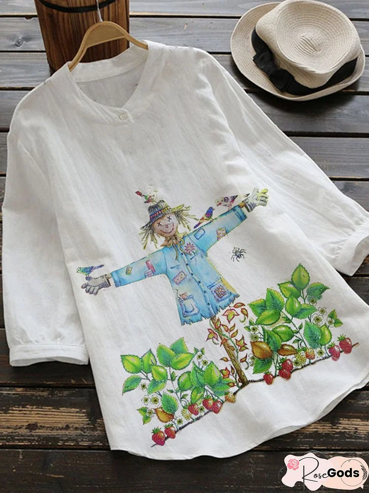 White Casual Cotton-Blend Tops