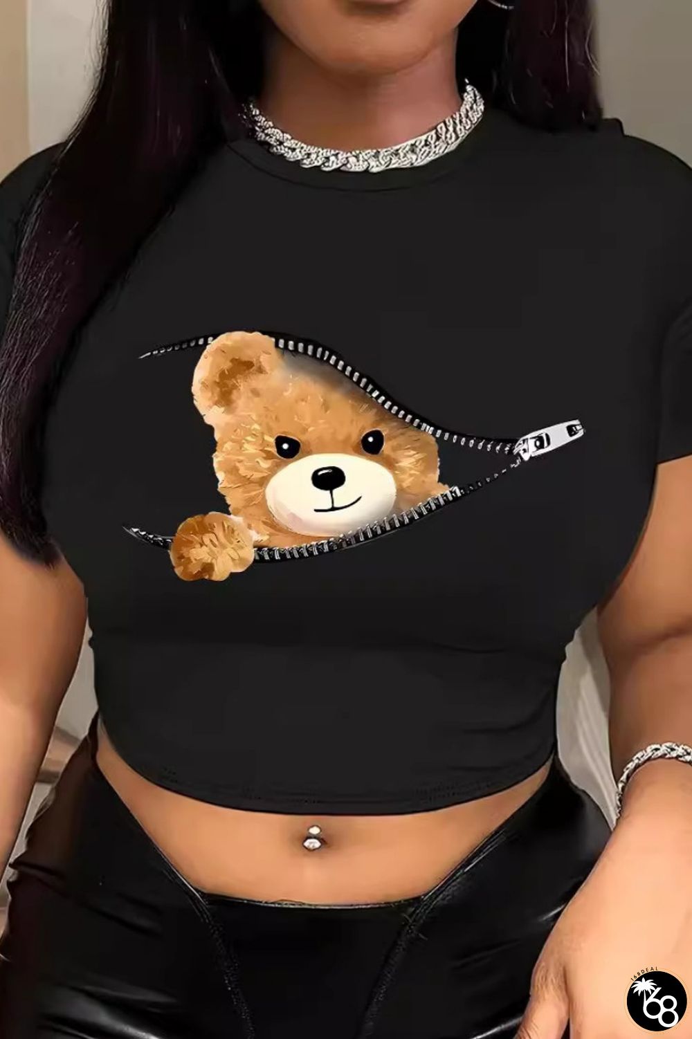 Casual Print Basic O Neck T-Shirts | 168DEAL