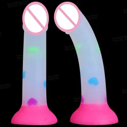 pornhint Pornhint New Realistic Dildo Glow in the Dark Dick Strapon Panties Belt Silicone Sex Toy