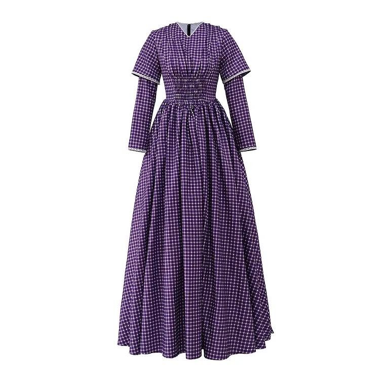 ✨In Stock✨Women's Civil War Dress Vintage Costumes Medieval Victorian Rococo Plaid Ball Gown Inspiration Maiden Costume
