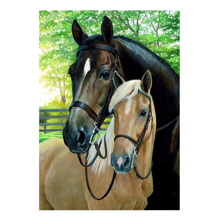 Diamond Painting - Full Round Drill - Close Horse(30*40cm)