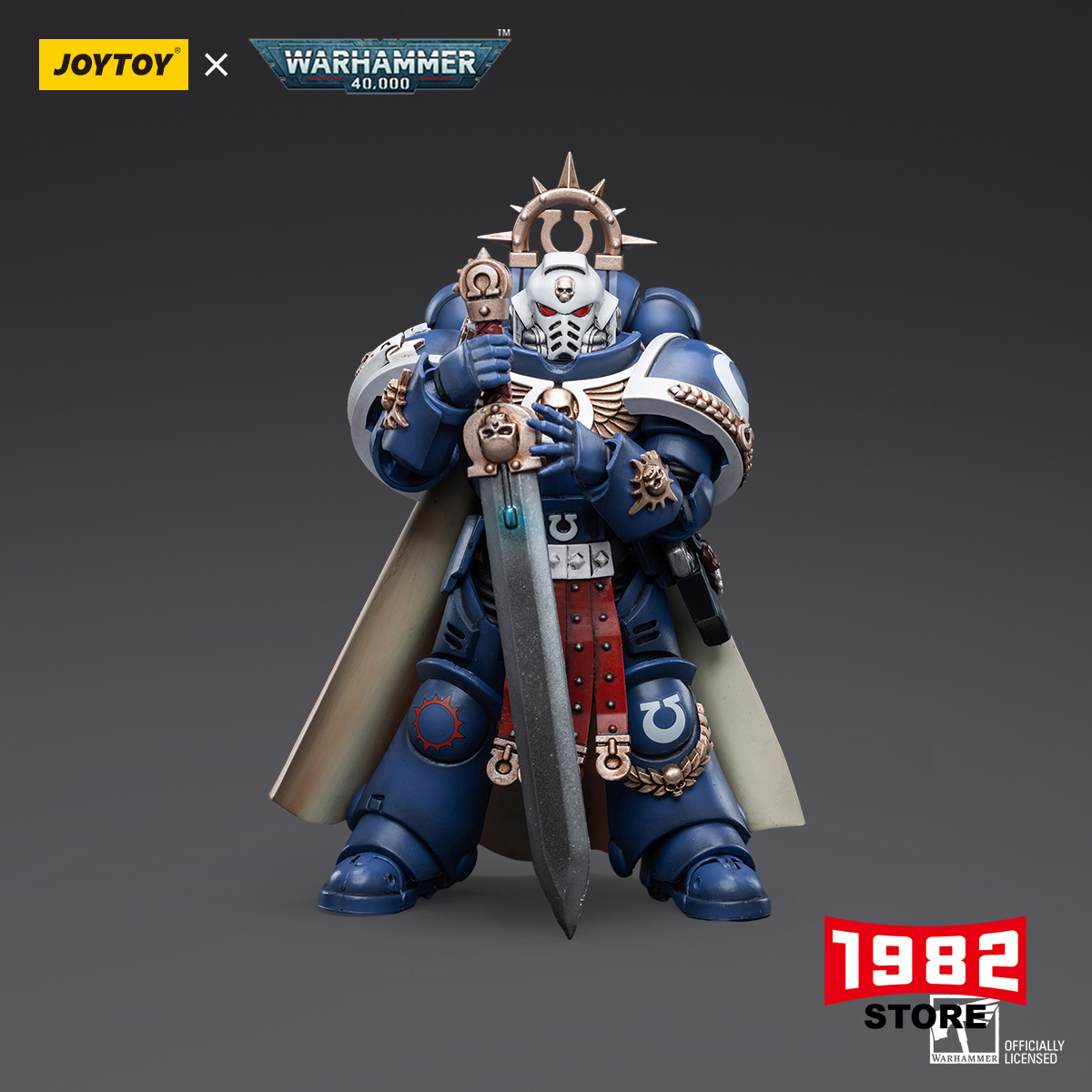 Pro-order JOYTOY JT3297 Warhammer 40k Ultramarines Primaris Captain | 1/18 Scale Articulated Action Figure | Collectible Model | Reissue Pre-sale | Gift Toy