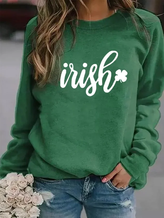 Irish Women's St Patrick's Day Casual Sweatshirt Top socialshop