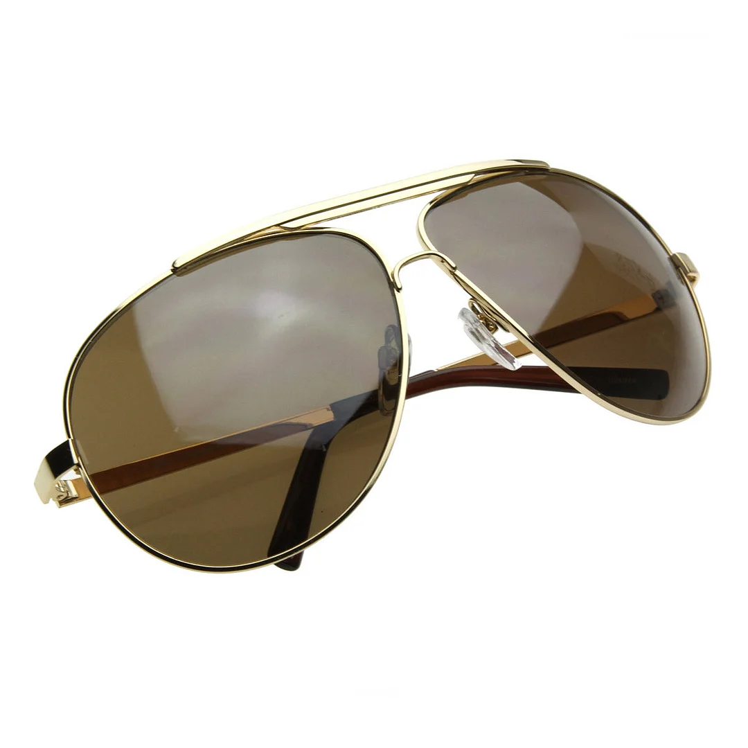 High Quality Full Frame Big X-Large Oversized Metal Aviator glasses