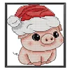 Christmas Hat Piggy - 14CT Stamped Cross Stitch 13*15cm/5.12*5.91in(Brand)