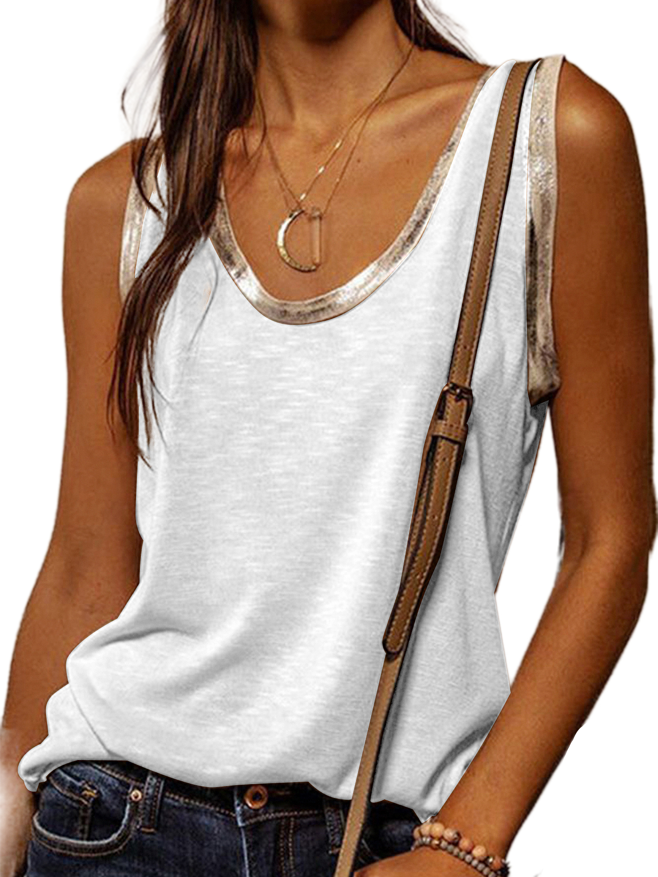 Contrast Trim Tank Top