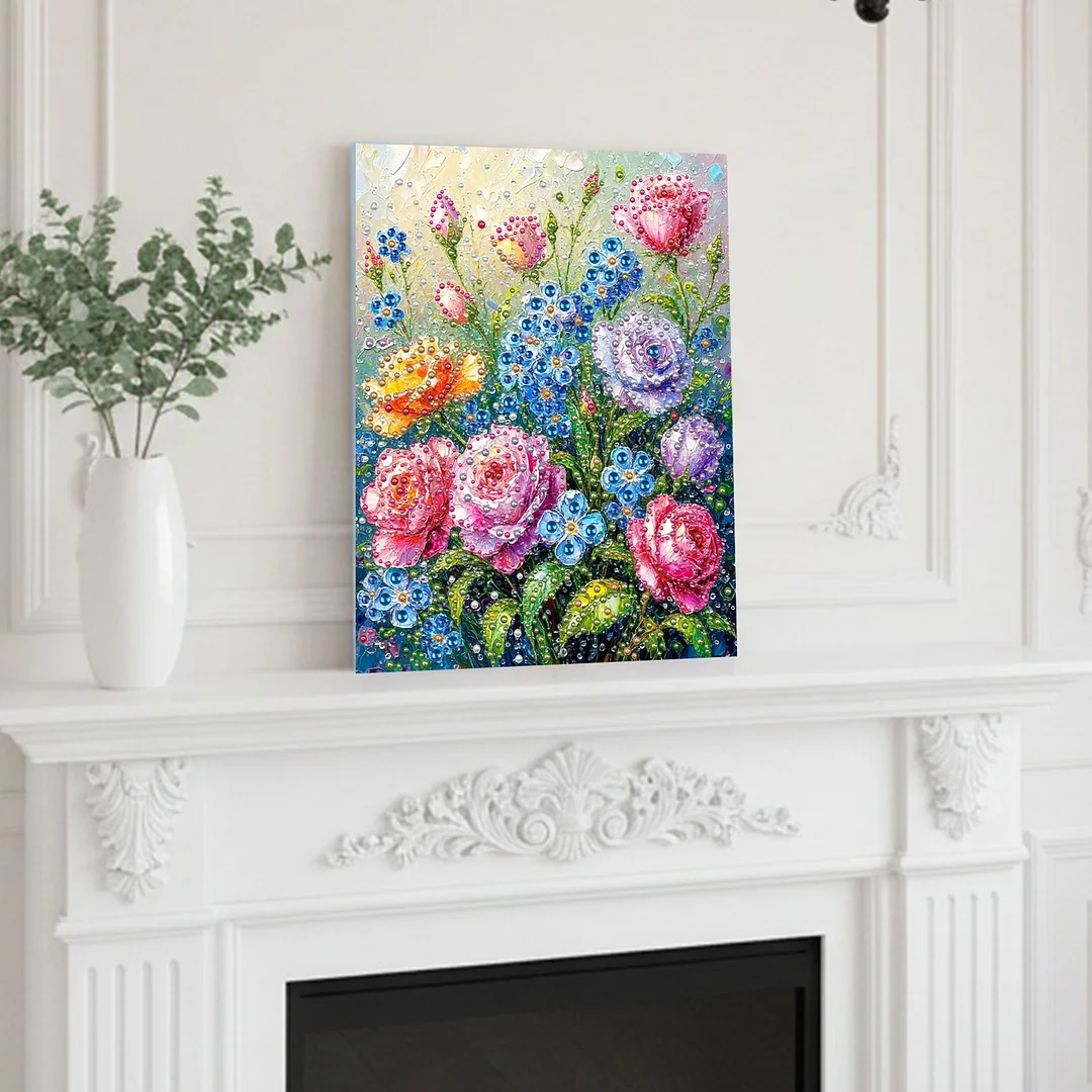 Garden - DIY Pearl Diamond Art Kit With Frame 40*50cm