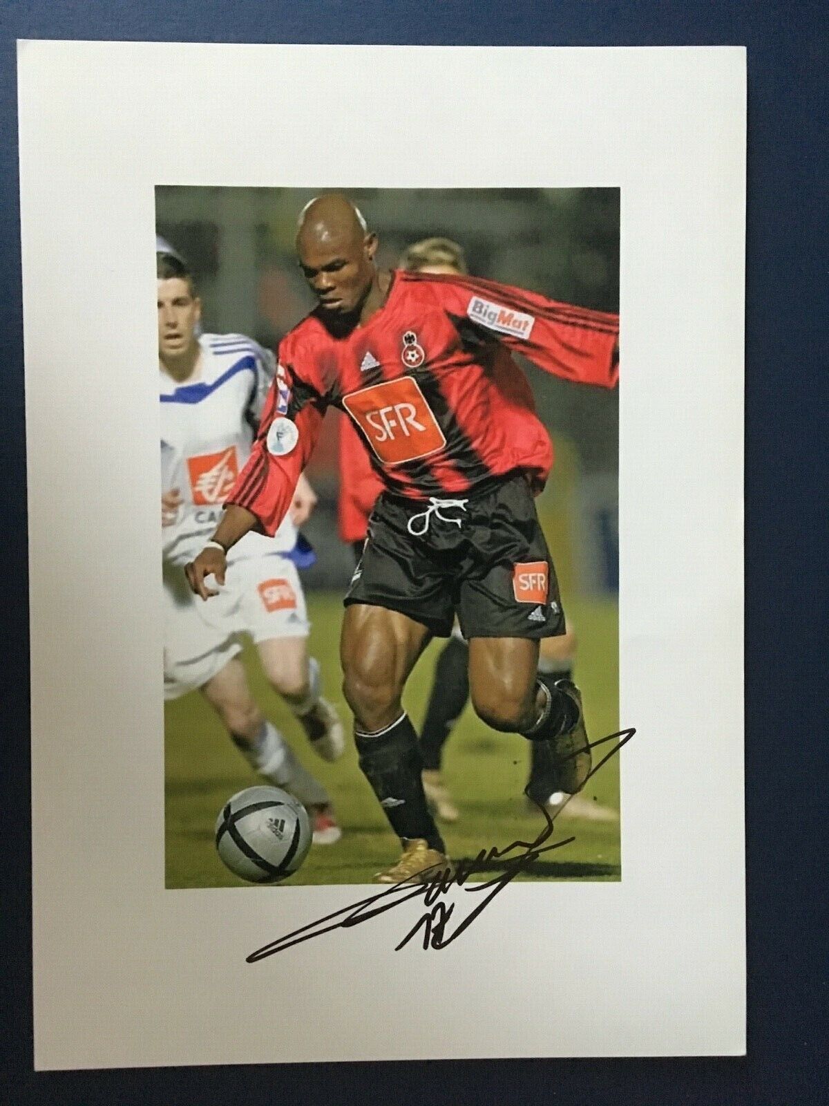 MARTIN DJETOU - FRANCE INTERNATIONAL FOOTBALLER - EXCELLENT SIGNED Photo Poster painting