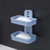 Wall Hanging Soap Box Drain Soap Holder Bathroom Accessories Suction Cup Soap Dish Tray Soap Dish for Bathroom Soap Container