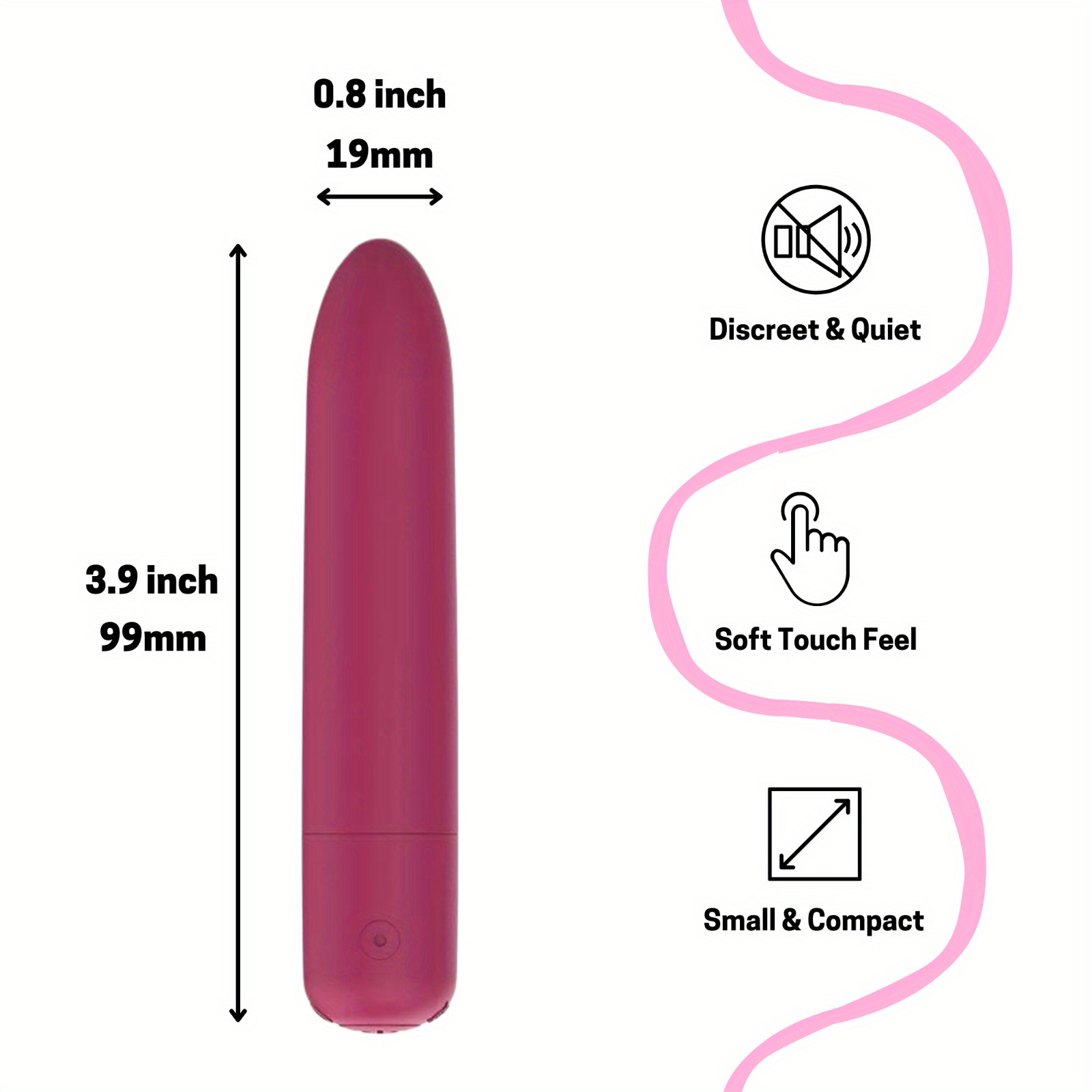 Waterproof USB Charge Bullet Vibrator for Women