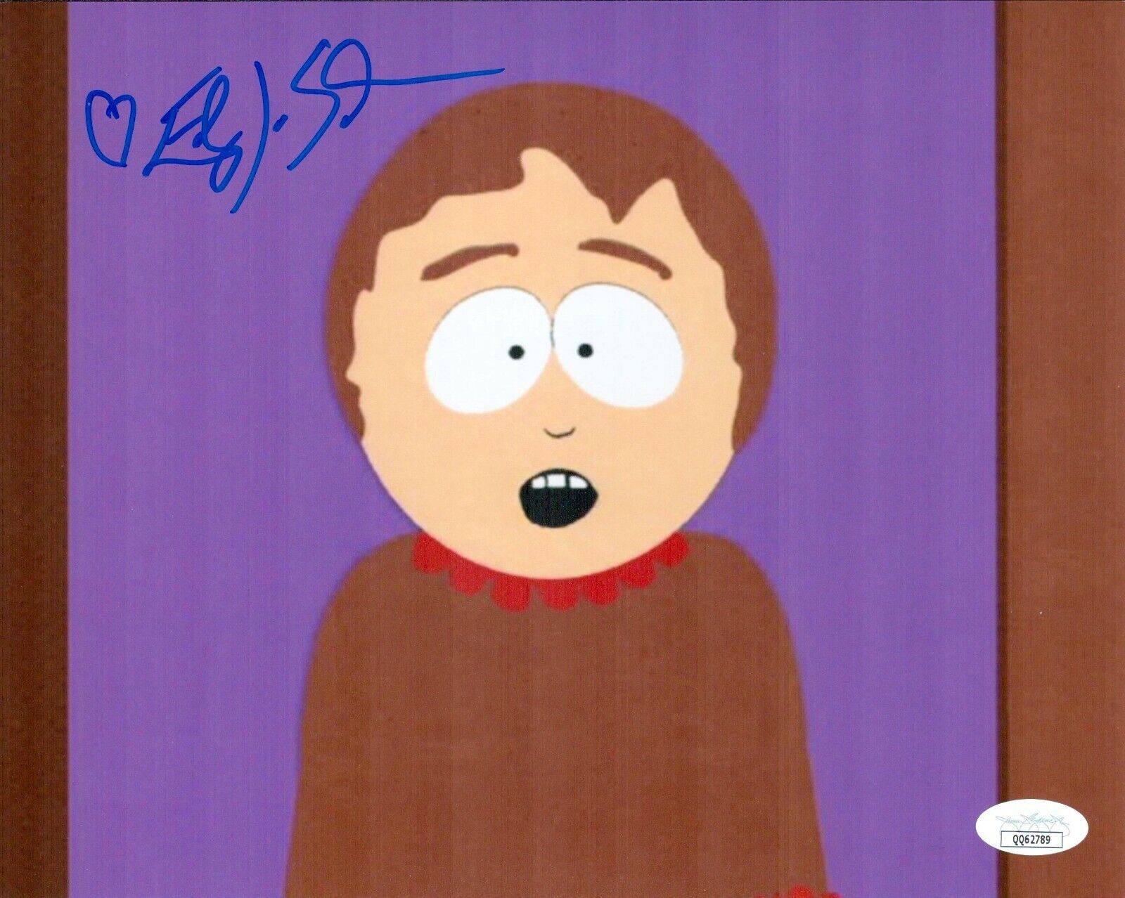 APRIL STEWART Signed 8x10 SOUTH PARK SHARON Photo Poster painting Autograph JSA COA Cert