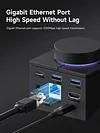 USB C Hub with Shortcut Button, RGB Type-C Docking Station