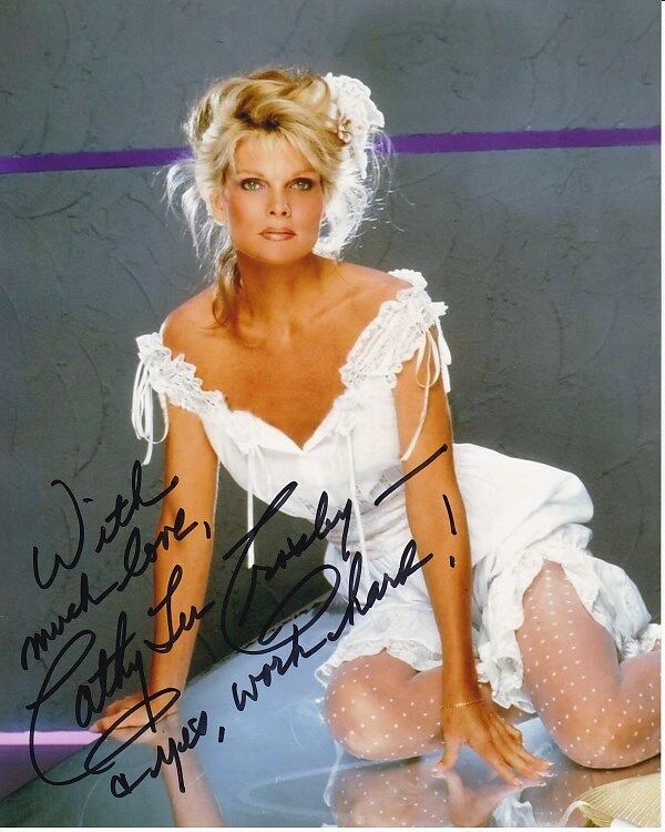 CATHY LEE CROSBY signed autographed SEXY LINGERIE 8x10 Photo Poster painting