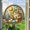 Easter 2D Flat DIY Hanging Diamond Art Ornament Home Window Pendant (Bunny)