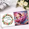 6pcs Diamond Painting My Dearest Mother Greeting Card with Envelope for Family Friends Holiday Gift Congratulations