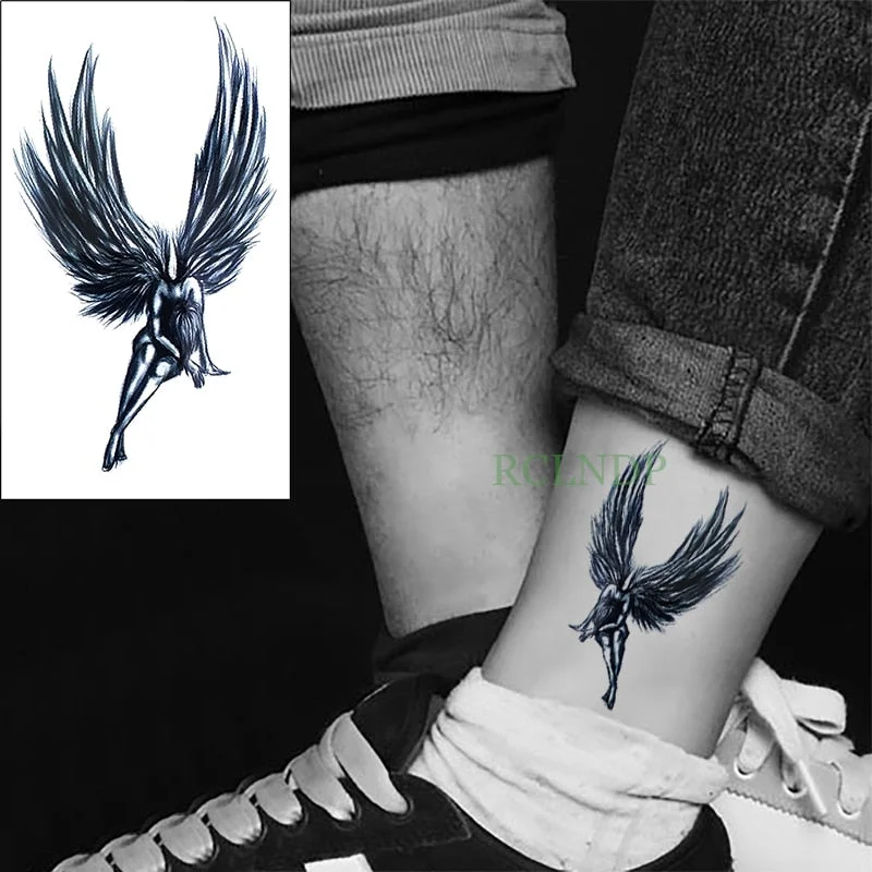 Waterproof Temporary Tattoo Stickers Angel Wing fake Tatto Flash Tatoo Tatouage Body Art Hand Back Foot for Girl Women Men lady