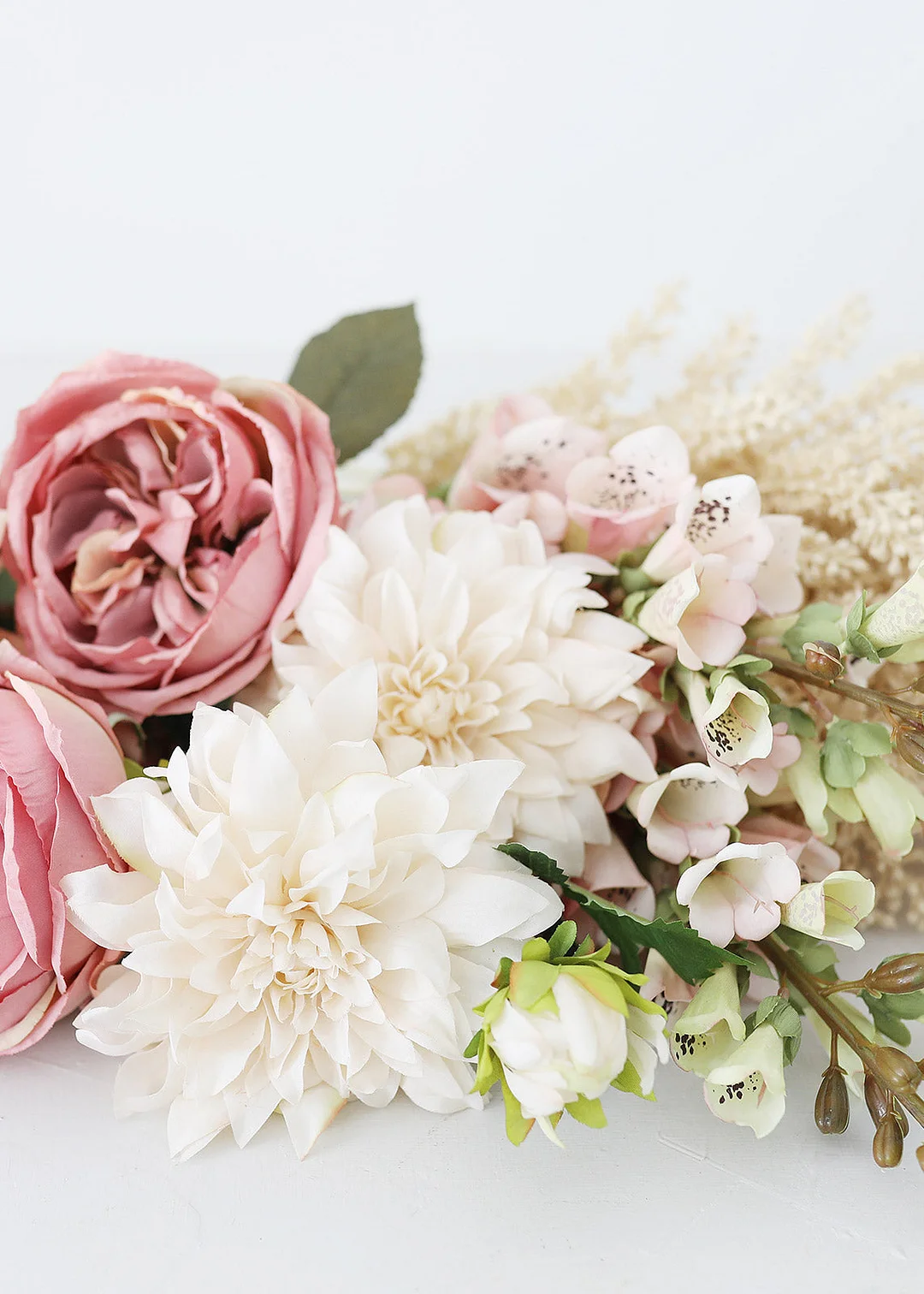 Ivory Dahlia Flower in Ivory - 19.5"