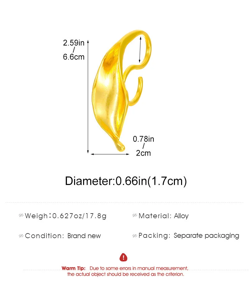 Frosted Leaf Gold-Plated Earrings/Ring