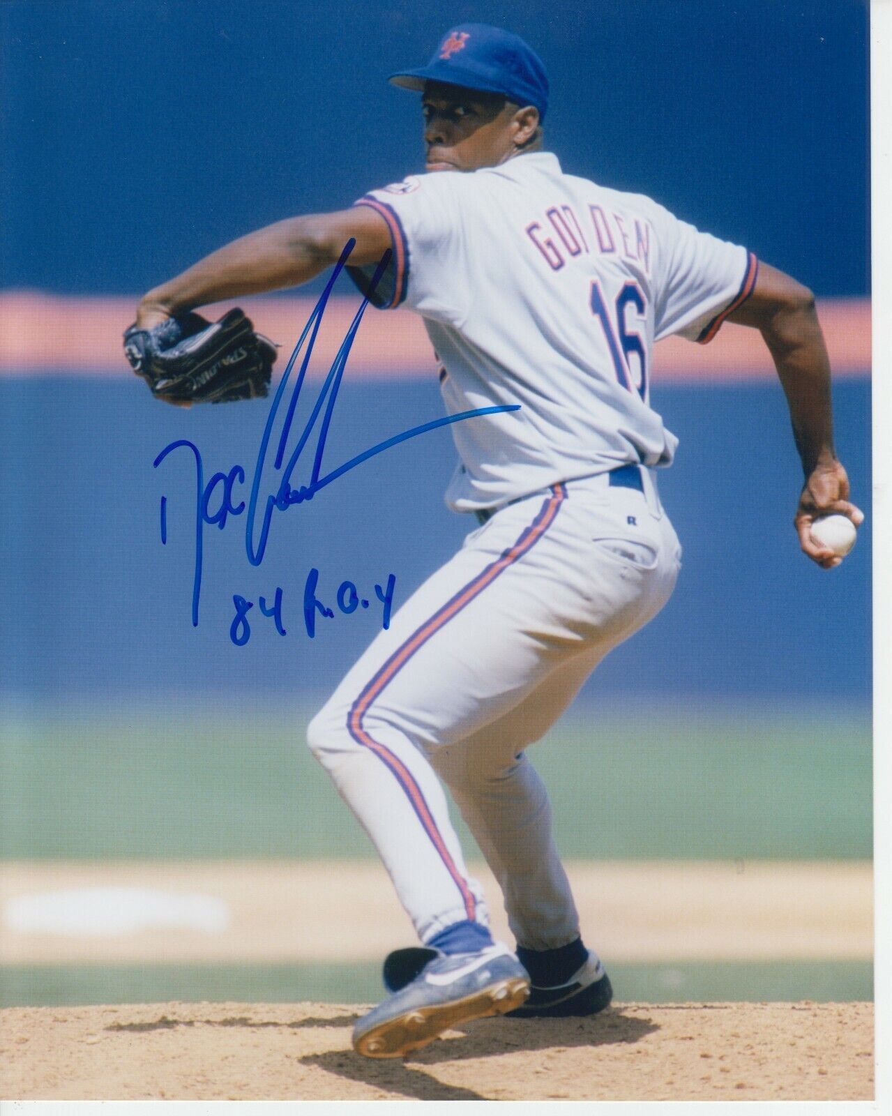 Doc Gooden W / 84 ROY 8x10 Signed Photo Poster painting w/ COA New York Mets #1