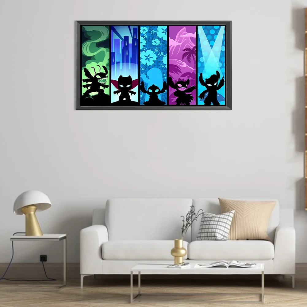 Full Round Diamond Painting 45*25cm - Stitch