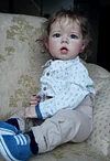 [Holiday Gift Deals] [Heartbeat & Coos] 20" Clark Unique Realistic Reborn Baby Boy Doll - RBBI-Myrebornbabydoll&reg; Myrebornbabydoll&reg;