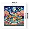 (Multi Style)Colorful Cottage-Full Embroidery 2 strands 14CT Stamped Cross Stitch-40*40CM
