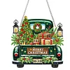 Diamond Painting 2D Flat Xmas Car Theme Pendant Wall Door Decoration