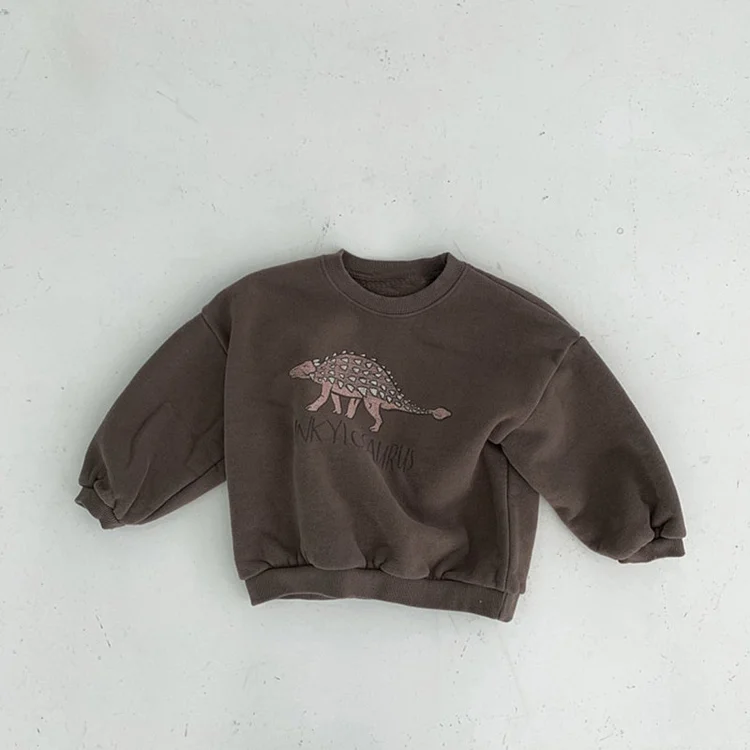 Toddler Dinosaur Fleece Lined Sweatshirt