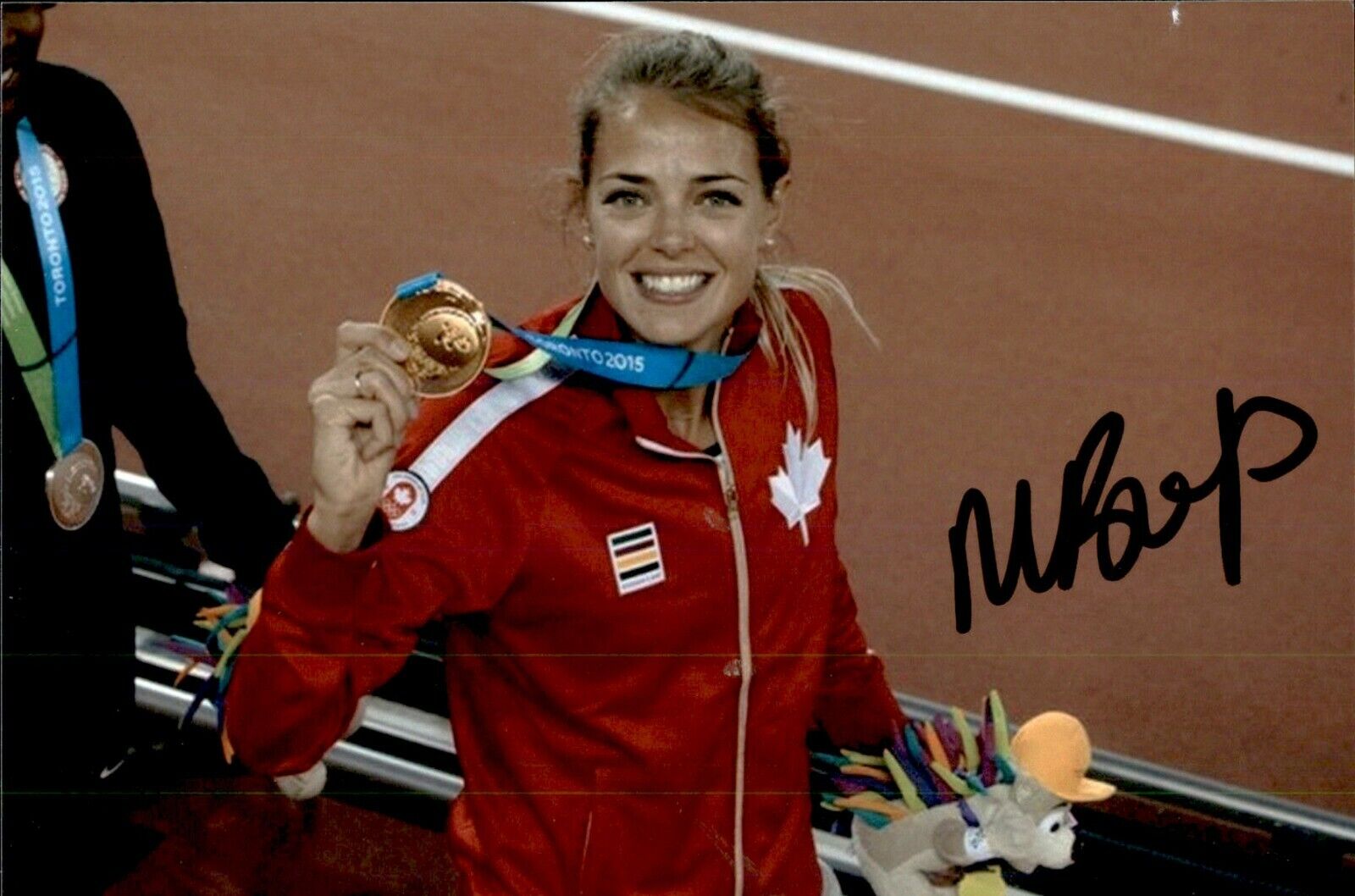 Melissa Bishop-Nriagu SIGNED 4x6 Photo Poster painting RUNNING LONDON RIO OLYMPICS TEAM CANADA 2