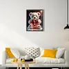 Diamond Painting -DIY Full Square Drill Heart Bear Letter I(35x45cm)