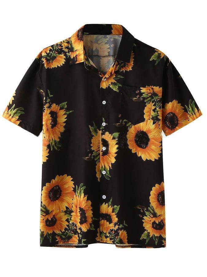 Sunflower print shirt