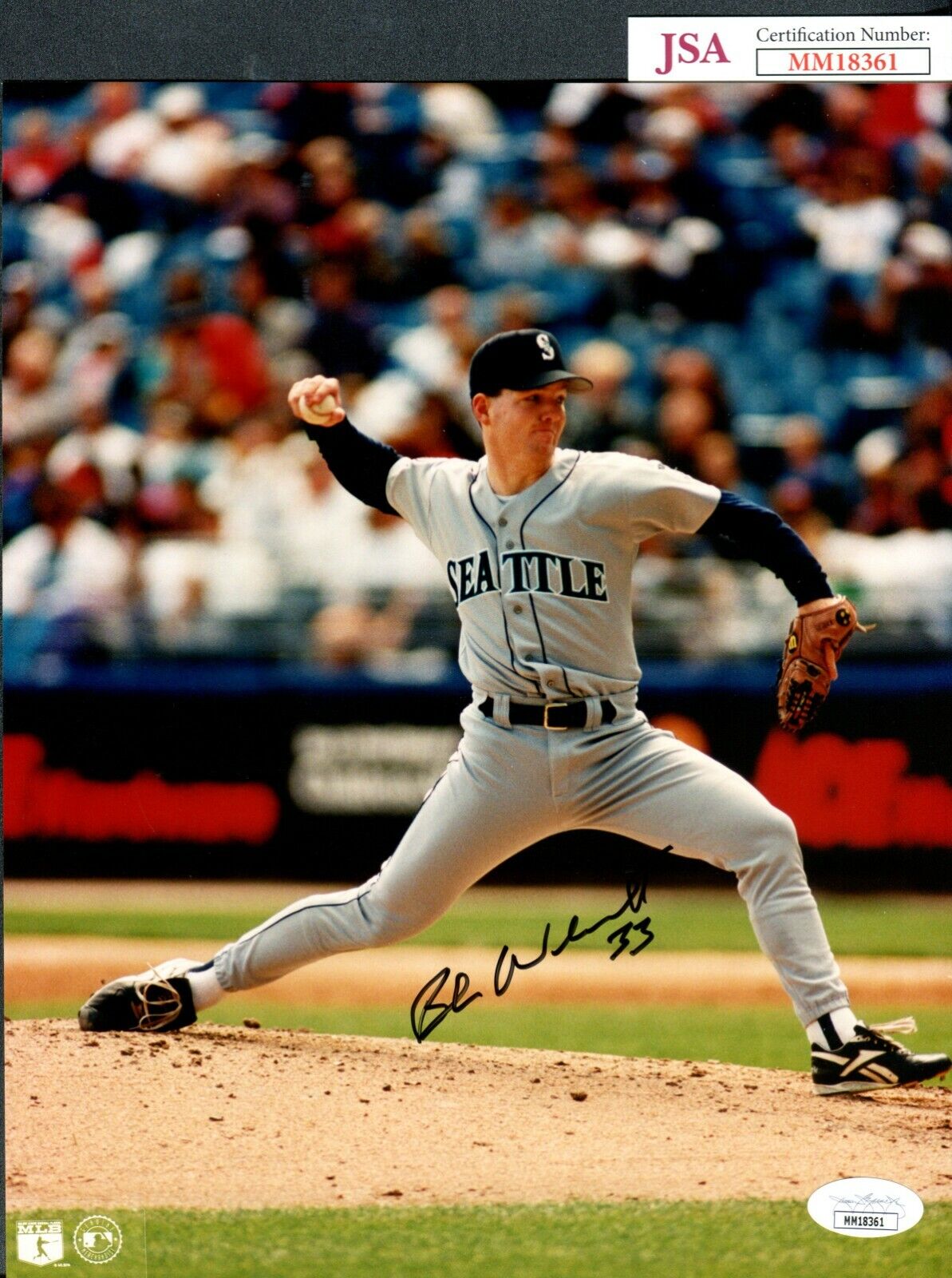 JSA Bob Wolcott Autographed Signed AUTO 8x10 Photo Poster painting Seattle Mariners TRB 626