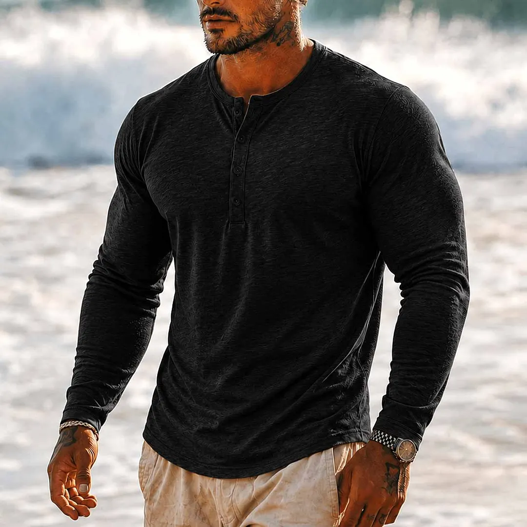 Men's Henley T-Shirt-INSPIREUSE
