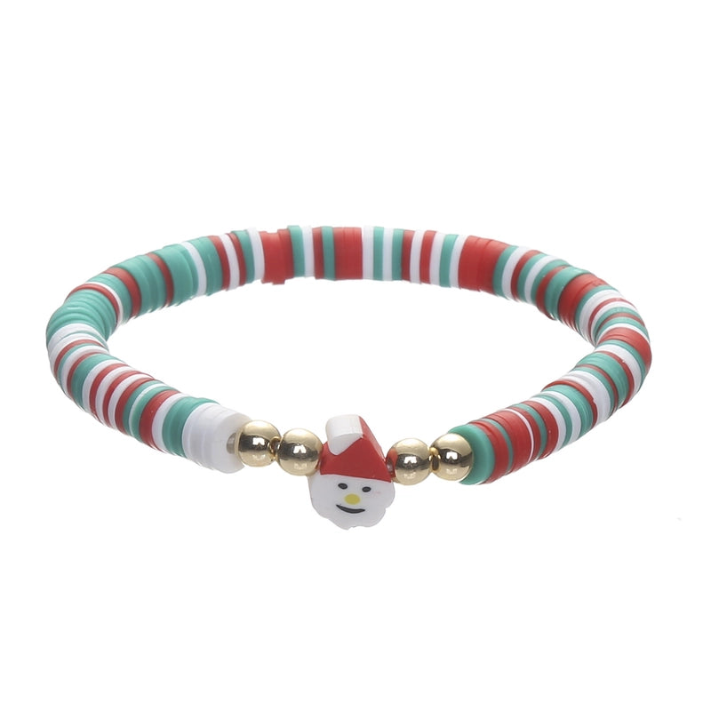 Christmas Bracelet Santa Claus Christmas Tree Peach Heart Snowflake Soft Bracelet