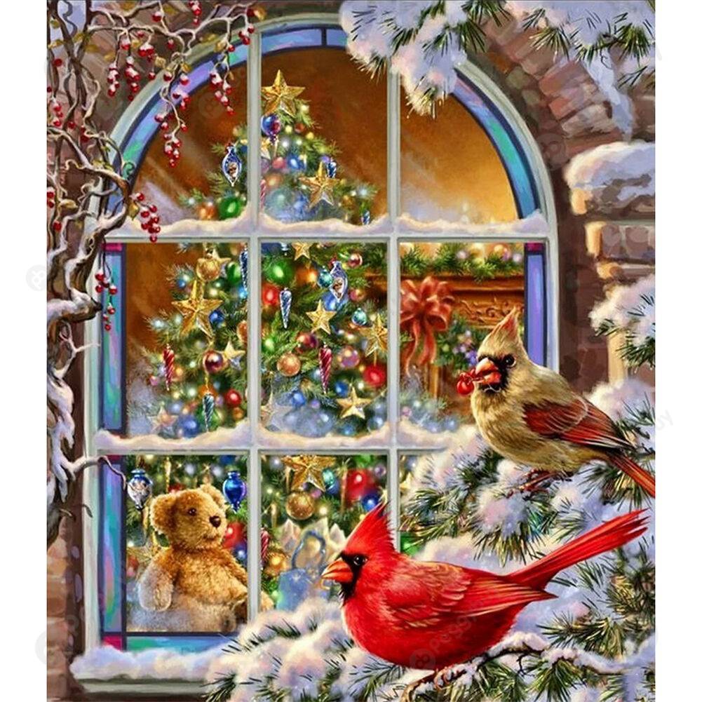 

40*50CM Paint By Numbers-Christmas Windows, 501 Original