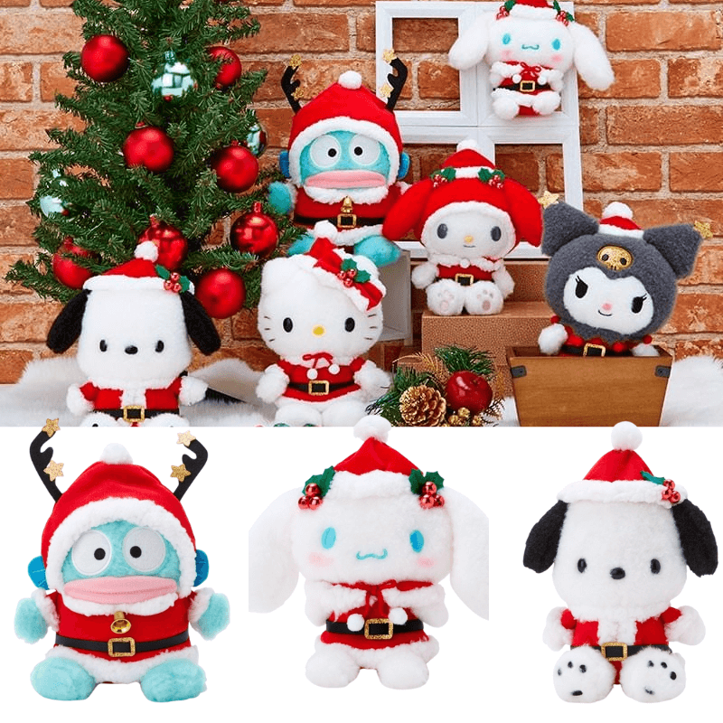 Cinnamoroll Pochacco Hangyodon Supercute Christmas Doll 8" Plush 2021 Sanrio Japan A Cute Shop - Inspired by You For The Cute Soul 