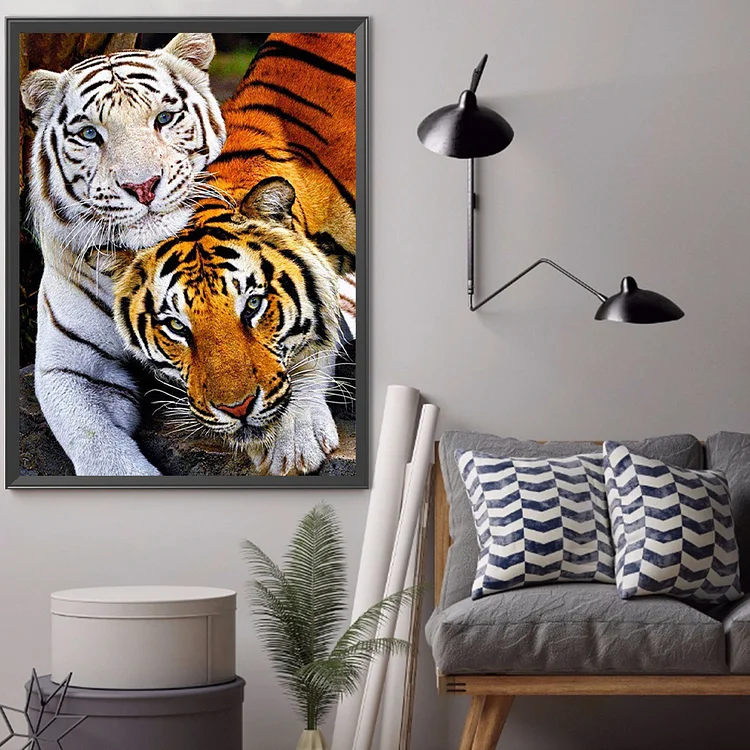 Tiger Dog - Full Round - Diamond Painting (40*60cm)
