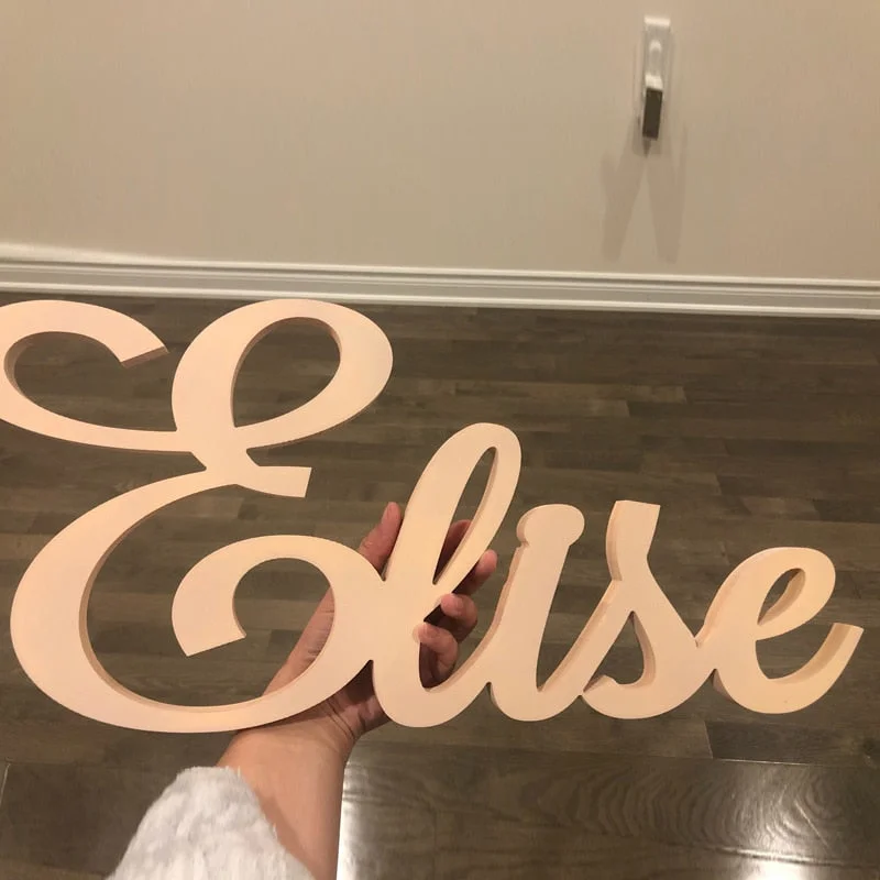 Personalized large name wooden name signs, a variety of custom baby name signs for kindergarten decoration