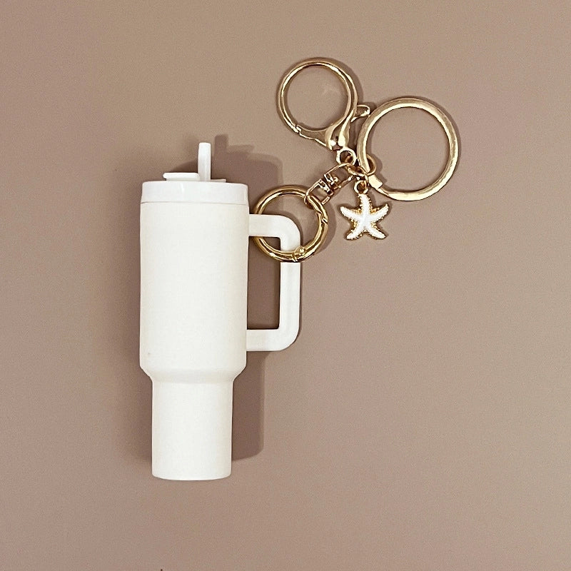 Minimalist Cup Plastic Unisex Bag Pendant Keychain