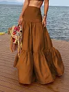 Casual And Simple Empire Split-Joint Skirts