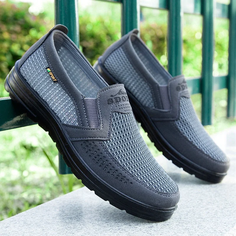 Slip-On Men'S Casual Shoes Men Summer Style Mesh Flats For Men Loafer Creepers Casual Shoes Comfortable shoes 38-48 2020