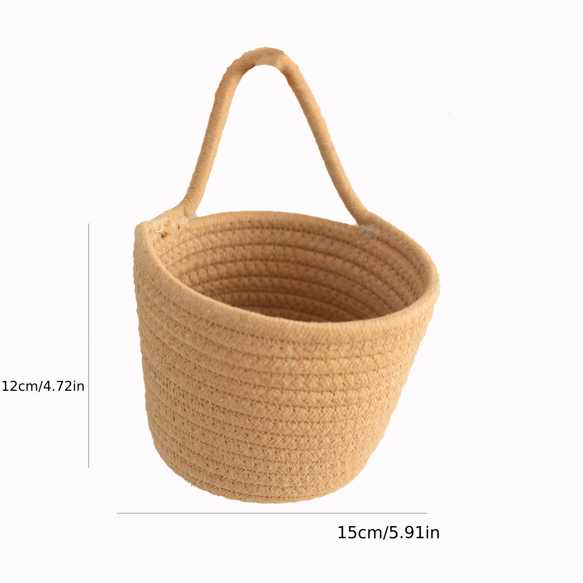 1pc Woven Hanging Storage Basket - Convenient Desktop Organizer for Cosmetics, Snacks, and Miscellaneous Items - Perfect for Home Organization, Kitchen, Bathroom, Bedroom, Office, and Home Decor