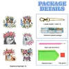 6Pcs chien double face - 5d bricolage artisanat porte-cl&eacute;s