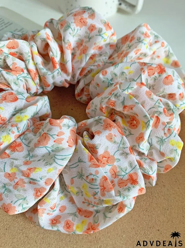 Ditsy Floral Print Scrunchie