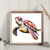 >SALE<Full Embroidery Eco-cotton Thread 14CT Printed Sea Turtle Cross Stitch 40x40cm