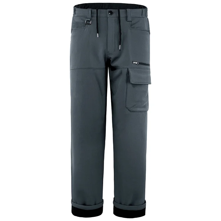 Men Plus Fleece Waterproof Multi-pocket Sports Long Pants